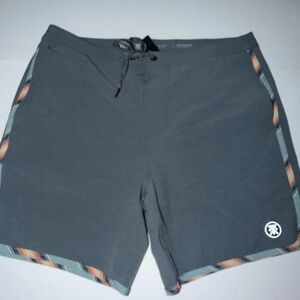 Roark The Chiller Boardshorts Mens Size 34 Gray Swim Trunks Beach Surf